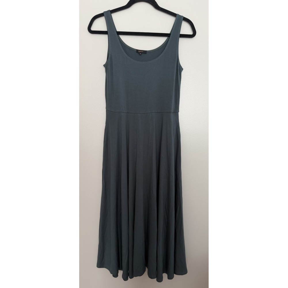 Quince Women Tencel Jersey Fit & Flare Dress Dark Olive Women's Size Medium